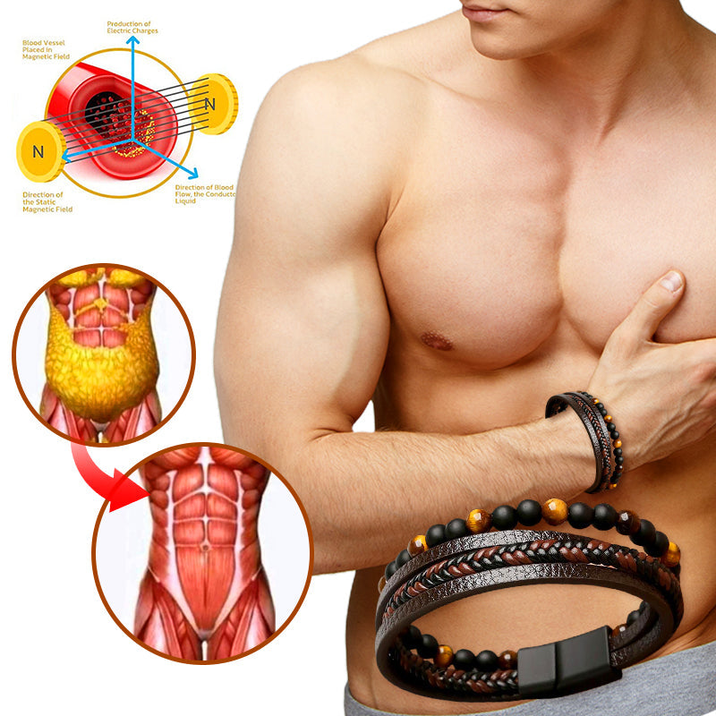 VibeHa™ Magnetic Therapy Top Grain Leather Slimming Bracelet